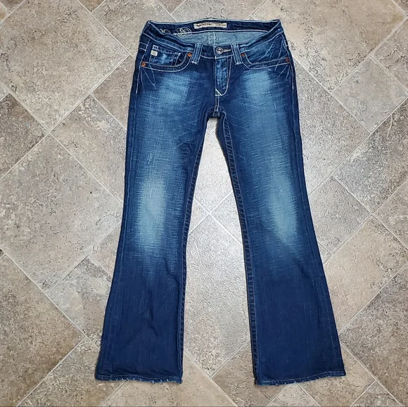 Big Star Casey Low Rise Fit Slight Flare Dark Denim Jeans